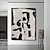 abordables Pinturas abstractas-aohan negro blanco gris sala de estar pintura decorativa alto sentido italiano abstracto aterrizaje pintura porche sofá fondo pinturas murales (sin marco)
