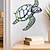 abordables décoration murale en métal-Cintre de tortue décoratif en fer créatif moderne, spray coloré, matériau métallique, décoration murale, tortue, style océan tropical, cintre mural décoratif