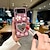 billige Samsung-etui-telefon Etui Til Samsung Galaxy Z Flip 5 Z Flip 4 Z Flip 3 for Kvinder Pige Spejl Bling Glitter skinnende Stødsikker Blomster TPU Rhinsten