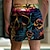 economico Boxer da surf-pantaloncini da surf da uomo con stampa teschio pantaloncini hawaiani costume da bagno coulisse con fodera in rete elastico in vita comfort traspirante vacanza vacanza breve