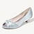cheap Wedding Shoes-Women&#039;s Wedding Shoes Pumps Flats Bridal Shoes Bowknot Low Heel Peep Toe Elegant Satin White Ivory Silver