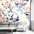 cheap Floral &amp; Plants Wallpaper-Vintage Rabbits Wallpaper Cool Wallpapers Wall Mural Roll Wall Covering Sticker Peel and Stick Removable PVC/Vinyl Material Self Adhesive/Adhesive Required Wall Decor for Living Room Kitchen Bathroom