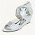 ieftine Pantofi de Mireasă-Pentru femei pantofi de nunta Pantofi de mireasa Funde Toc Platformă Vârf deschis Satin Fermoar Argintiu Negru Alb