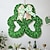 billige St. Patrick&amp;#39;s Day festdekorasjoner-st. patrick&#039;s day shamrock krans - festlig grønn sløyfe og kløver dekorativt hengende ornament for irske feiringer 30cm
