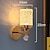 abordables Appliques murales LED-Applique murale d&#039;intérieur en métal acrylique, lumière de luxe, chambre à coucher, chevet, hôtel, ktv, lumière blanche chaude, 110-120v, 220-240v
