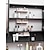 levne Skladování šperků-nástěnný šikmý úložný box: zrcadlová skříňka na rtěnku na make-up, koupelnový organizér s vrstvami pro kategorizaci kosmetiky, není potřeba vrtání