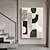 abordables Peintures Abstraites-aohan noir blanc gris salon peinture décorative haut sens italien abstrait atterrissage peinture porche canapé fond peintures murales (sans cadre)