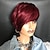 levne Přírodní paruky bez připínání-krátké červené paruky z lidských vlasů pro černé ženy paruka skřítek střih lidské vlasy krátké vínové paruky skřítek lidské vlasy s ofinou ombre červené krátké skřítek lidské vlasy 1b/99j