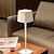 abordables Lámpara de mesa-Lámpara de mesa led inalámbrica recargable, lámpara de escritorio con atenuación de aluminio, carga tipo c para dormitorio y sala de estar, larga resistencia