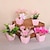 abordables Plantes artificielles-Ensemble de pots de fleurs artificielles 5 pièces/ensemble : fleurs décoratives comprenant des hortensias, des fleurs de prunier et des chrysanthèmes dans des pots roses - convient pour une