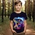 Недорогие Топы-Мальчики 3D Динозавр Футболка Рубашки С короткими рукавами 3D печать Лето Активный Спорт Мода Полиэстер Дети 3-12 лет Вырез под горло на открытом воздухе Повседневные Стандартный