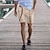 cheap Linen Shorts-Men&#039;s Linen Shorts Summer Shorts Beach Shorts Pocket Drawstring Plain Comfort Breathable Short Holiday Vacation Beach Hawaiian Boho Black White