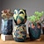 billige Vaser og Kurve-saftige urtepotter blomsterkar keramik gamle bunkekrukker havedekorationer urtepottegaver til mor og bedstemor 10*16cm
