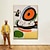 お買い得  名画-手描きのコピー有名なジョアン・ミロの絵画キャンバス現代アートワーク抽象キャンバス壁アート写真リビングルームの装飾 (ダンサーハート愛) フレームレス