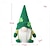 abordables Décorations de fête de la Saint-Patrick-St. Décoration de fête de la Saint-Patrick : poupée Rudolph avec chapeau vert tricolore irlandais, vieil homme sans visage avec feuille verte