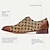 Недорогие Мужские оксфорды-Мужские модельные туфли золотого цвета, броги с геометрическим рисунком, кожаные, из итальянской цельнозерновой воловьей кожи, противоскользящие, на шнуровке