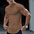 abordables T-shirts décontractés pour hommes-Homme T shirt Tee Plein Col V Plein Air Casual Manche Courte Vêtement Tenue Mode Classique Confortable Grand et grand