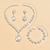 cheap Jewelry Sets-Jewelry Set 4pcs Rhinestone Alloy Earrings Necklace Bracelets Women&#039;s Elegant Stylish Simple Geometrical Geometric Jewelry Set For Anniversary Wedding Guest Special Occasion