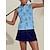 economico Collezione di stilisti-Per donna POLO Blu Senza maniche Superiore Cartoni animati Abbigliamento da golf da donna Abbigliamento Abiti Abbigliamento