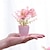 preiswerte Künstliche Pflanzen-3-teiliges Mini-Kunstblumentopf-Set: dekorative Rosen, Pfingstrosen und Hortensien, perfekt für das ganze Jahr über, festliche Dekoration, Hochzeiten, Partys, Zuhause, Schlafzimmer, Geschäft,