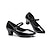 ieftine Pantofi Dans Clasic &amp; Modern-Pentru femei Pantofi Moderni Pantofi De Dans Dans de Societate  Rumba Pantofi Dancesport Colecții de petreceri Petrecere / Seară Profesional Grosime călcâială Vârf rotund Buclă Adulți Argintiu Negru