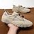 voordelige Heren Oxfordschoenen-Voor heren Sneakers Retro Handgemaakte schoenen Wandelen Casual Dagelijks Leer Ademend Comfortabel Elastiekje Khaki Grijs Lente Herfst