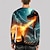 halpa Miesten 3D-T-paidat-lohikäärmeen huoltaja x lu | miesten 3d lohikäärme myyttinen olento tumma tyyli streetwear t-paita pitkät hihat