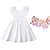 cheap Kids&#039;-Kids Girls&#039; Dress Solid Color Sleeveless Performance Party Outdoor Fashion Cute Cotton Summer Spring 2-8 Years White Pink With Cute Cartoon Hairpins