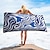economico set di asciugamani da spiaggia-telo mare serie ocean 100% microfibra comode coperte grandi 80 cm x 160 cm stampa 3D modello mare asciugamano telo da bagno telo da spiaggia coperta