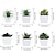 billige Kunstige planter-6 stk/sæt dekorative kunstige planter til hjemmebrug, stedsegrønne potteplanter velegnet til stue, soveværelse, spisestue, kontor, skriveborde, dekoration af vindueskarme - helårsbrug