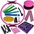 cheap Stress Relievers-Latex Yoga Elastic Band 15 Piece Set Of Fitness Ice Towels Sliding Plate Tension Band 3 Meter Jump Rope Pilates Loop