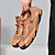 رخيصةأون أحذية أوكسفورد للرجال-رجالي أوكسفورد ريترو المشي كاجوال مناسب للبس اليومي جلد مريح البوط القصير / بوط الكاحل مسطحات أحمر داكن أسود أصفر الربيع الخريف