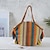 cheap Handbag &amp; Totes-Women&#039;s Tote Beach Bag Hobo Bag Straw Beach Tassel Large Capacity Multi Carry Striped Colorful