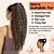 abordables Coletas-Extensión de cola de caballo larga bohemia rizada resaltado cola de caballo con cordón clip esponjoso ligero de varias capas en extensiones de cabello cola de caballo marrón chocolate reflejos rubios