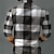 cheap Men&#039;s Henley Shirt-Grid / Plaid Fashion Casual Men&#039;s Printed Shirts Outdoor Street Daily Wear Spring &amp; Summer Turndown Long Sleeve Black, Orange S, M, L Polyester Shirt