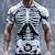 cheap Men&#039;s 3D T-shirts-Graphic Skeleton Designer Retro Vintage Subculture Men&#039;s 3D Print T shirt Tee Sports Outdoor Holiday Going out T shirt White Light Grey Dark Gray Short Sleeve Crew Neck Shirt Spring &amp; Summer Clothing
