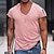ieftine a bărbaţilor-Bărbați Seturi potrivite Roz Îmbujorat Tricou Bluză Vest Top Seturi Manșon scurt În V Vacanță Ieșire Simplu De Bază Poliester Vară
