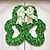 billige St. Patrick&amp;#39;s Day festdekorasjoner-st. patrick&#039;s day shamrock krans - festlig grønn sløyfe og kløver dekorativt hengende ornament for irske feiringer 30cm