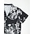 baratos camisas masculinas de acampamento-Homens Camisa Social Camisa de acampamento Camisa Gráfica Camiseta Aloha Floral Aberto para a Lateral Preto Branco Amarelo Azul Roxo Estampado Ao ar livre Rua Manga Curta Botão para baixo Roupa Moda