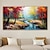 cheap Landscape Paintings-Horizontal Landscape Tree Art Original Abstract Extra Large Knife Palette Painting Hand Painted Thick Texture Modern Wall Art