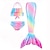 voordelige Zeemeermin badpak-kids meisjes badmode bikini geometrisch actief badpakken 3-10 jaar zomer paars