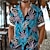 Χαμηλού Κόστους ανδρικά πέτο πουκάμισα Χαβάης-Φύλλο Τροπικό Διακοπές Χαβανέζα Resort Style Ανδρικά Πουκάμισο ΕΞΩΤΕΡΙΚΟΥ ΧΩΡΟΥ Διακοπές Παραλία Καλοκαίρι Απορρίπτω Κοντομάνικο Μπλε Φούξια Πορτοκαλί Τ M L Πουκάμισο