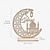 abordables Statues-Bougeoir décoratif créatif en forme de lune en forme de lune pour l&#039;Aïd al-Fitr - avec séparateurs pour le placement des bougies ou des lumières LED, accessoire décoratif parfait pour les célébrations