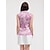 baratos Coleção de designers-Mulheres Camisa polo de caminhada Rosa claro Sem Manga Blusas Estampado Cashemere Roupas femininas de golfe, roupas, roupas, roupas