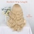 tanie Peruki syntetyczne modne-peruki blond dla kobiet blond peruka z grzywką długie faliste peruki z kręconymi włosami naturalnie wyglądająca peruka z syntetycznego włókna żaroodpornego do codziennego użytku na imprezie