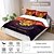 abordables Ensembles de housse de couette-ciel étoilé motif animal lit double housse de couette lit simple ensemble de parterre de fleurs chaud ensemble 2 pièces ensemble 3 pièces ensemble en peluche courte légère et douce