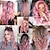 halpa Leikkaa laajennukset-12 kpl vaaleanpunainen hiustenpidennys klipsi värillisissä juhlakorostuksissa pidennys lapsille tytöille synteettinen hiuslisäke suora 22 tuumaa