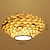 abordables Luces colgantes-Luz colgante LED de ratán moderno tejido de piña, luz colgante de 1 luz, 110-240v