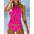cheap Tankinis-Women&#039;s Normal Swimwear 2 Piece Swimsuit Halter Quick Dry Plain Asymmetric Neck Stylish Casual Bathing Suits