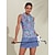 cheap Designer Collection-Women&#039;s Golf Polo Shirt Blue Sleeveless Top Floral Ladies Golf Attire Clothes Outfits Wear Apparel